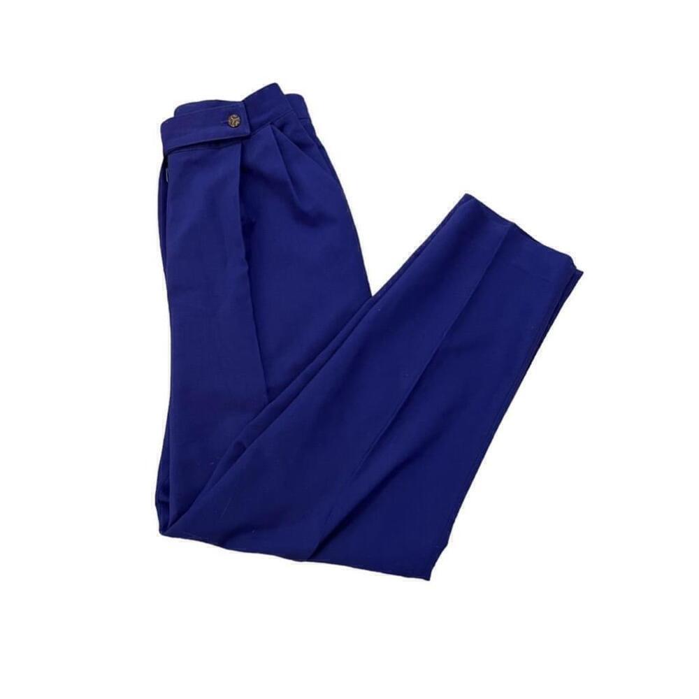 VINTAGE Purple High Waist Pleated Ankle Length Pant 10